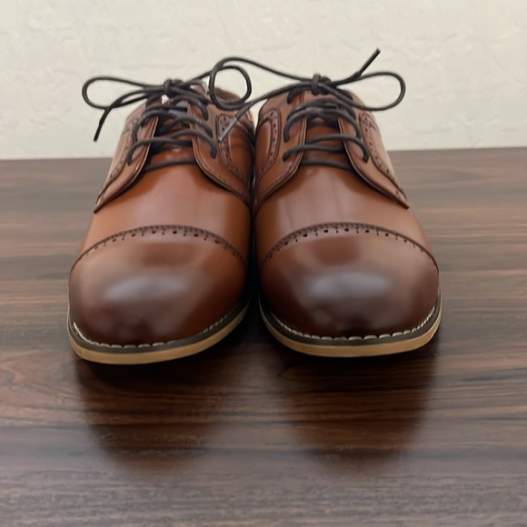 Stacy Adams 6M Dickinson Lace Up Oxfords Men's Dress Workwear Fancy Cognac Shoes - Picture 6 of 7